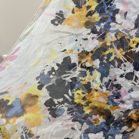 Lightweight Floral Multicolor Scarf - Picture 3 of 4
